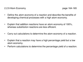 2.2.9 Atom Economy 					page 164-165