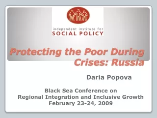 Protecting the Poor During  Crises: Russia