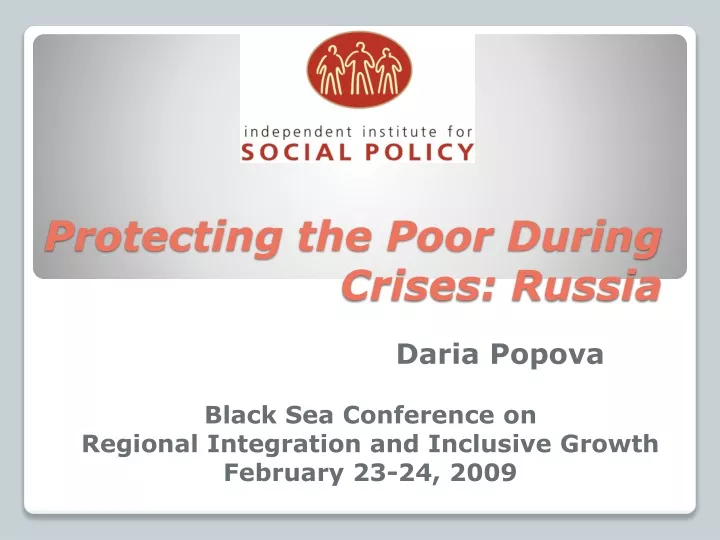 protecting the poor during crises russia