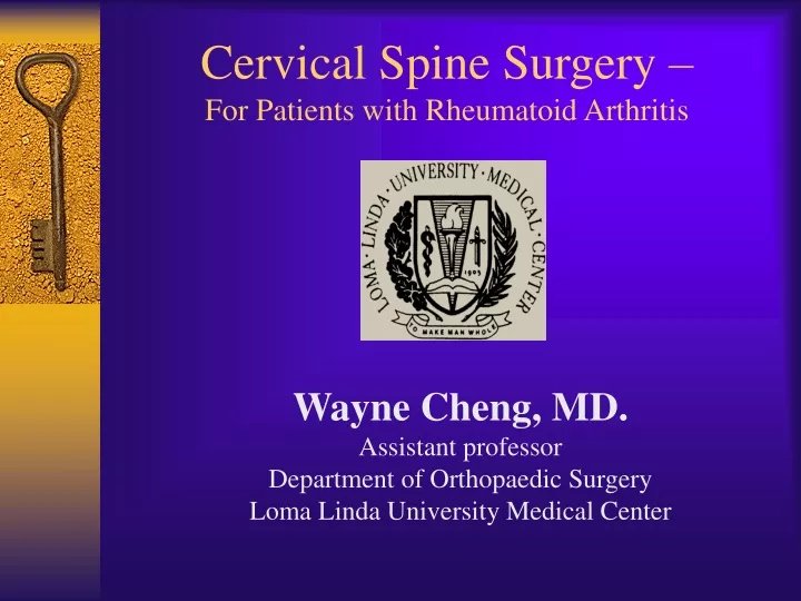 cervical spine surgery for patients with rheumatoid arthritis