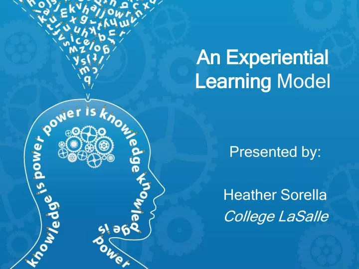 an experiential learning model