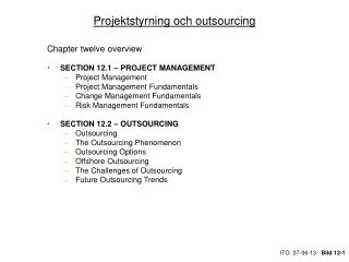 Projektstyrning och outsourcing