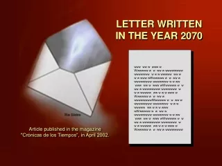 letter written in the year 2070