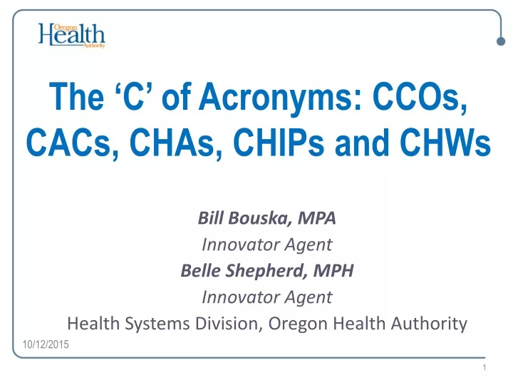 the c of acronyms ccos cacs chas chips and chws