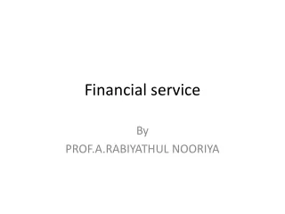 Financial service