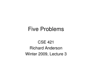 Five Problems