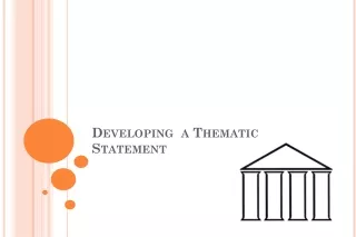 Developing  a Thematic Statement