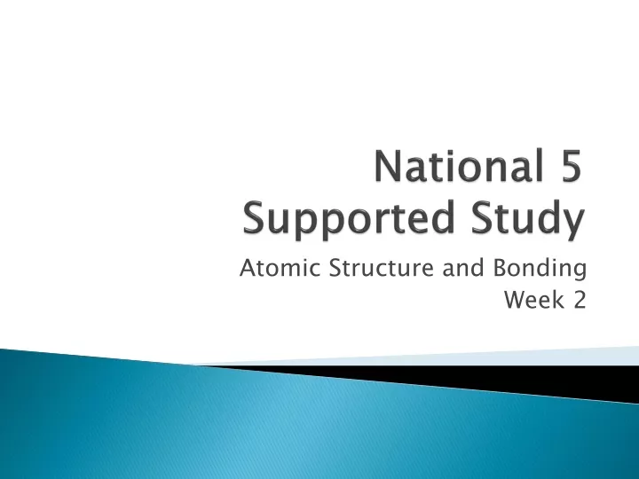 national 5 supported study