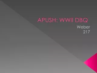 APUSH: WWII DBQ