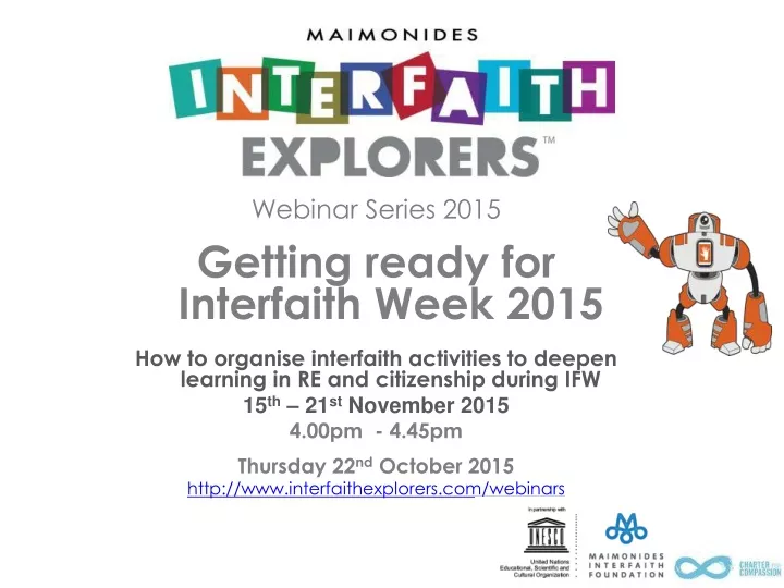 webinar series 2015 getting ready for interfaith