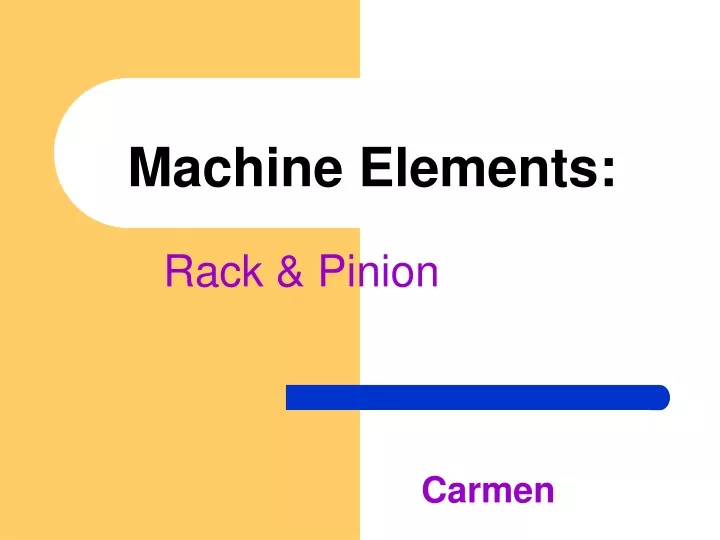 machine elements