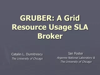 GRUBER: A Grid Resource Usage SLA Broker