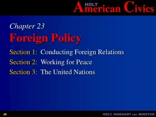 Chapter 23 Foreign Policy