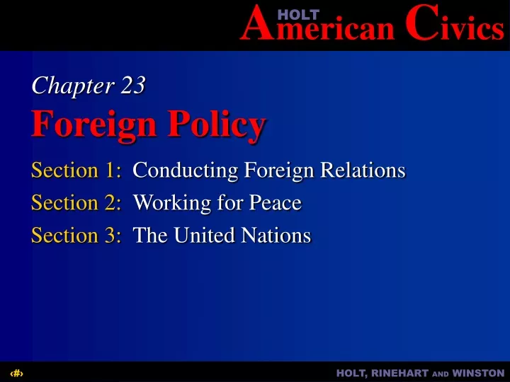 chapter 23 foreign policy