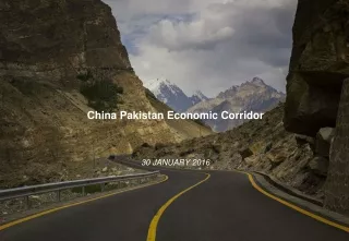 China Pakistan Economic  Corridor 30 JANUARY 2016