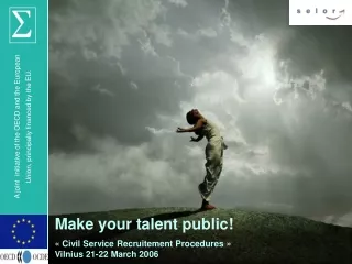 Make your talent public! « Civil Service Recruitement Procedures » Vilnius 21-22 March 2006