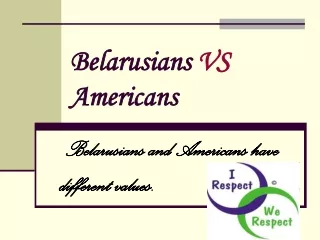 Belarusians  VS  Americans