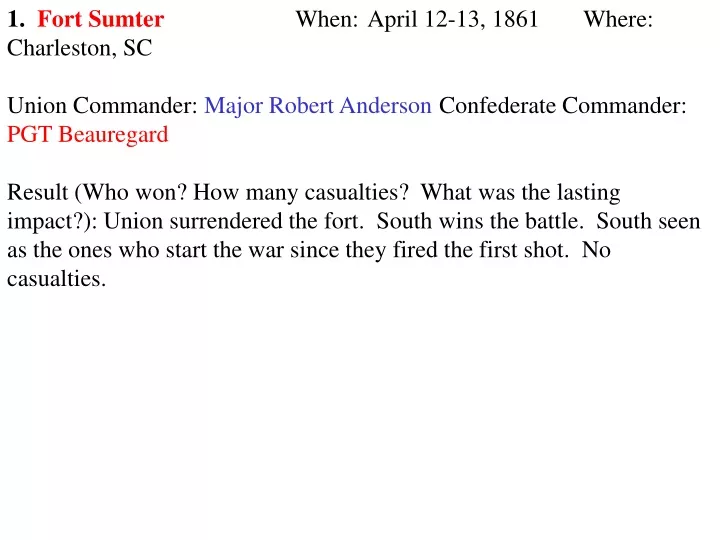 1 fort sumter when april 12 13 1861 where