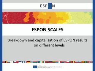 Breakdown and capitalisation of ESPON results on different levels