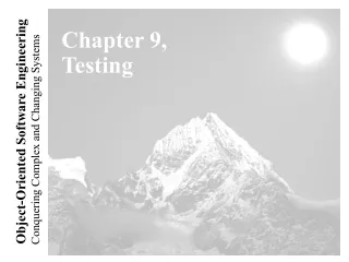 Chapter 9, Testing