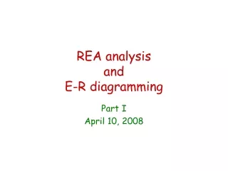 REA analysis and  E-R diagramming
