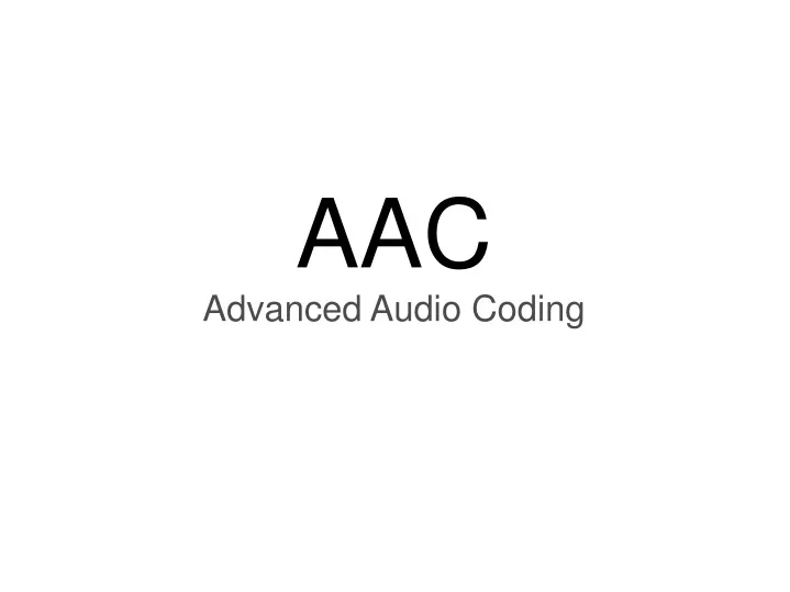 aac advanced audio coding