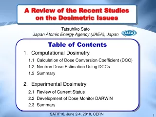 A Review of the Recent Studies on the Dosimetric Issues