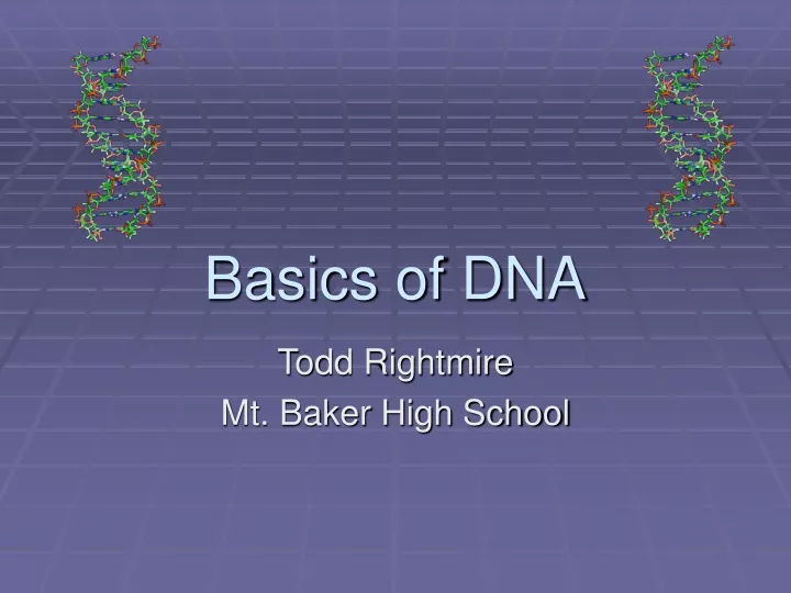 basics of dna