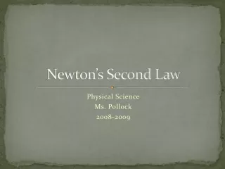 Newton’s Second Law