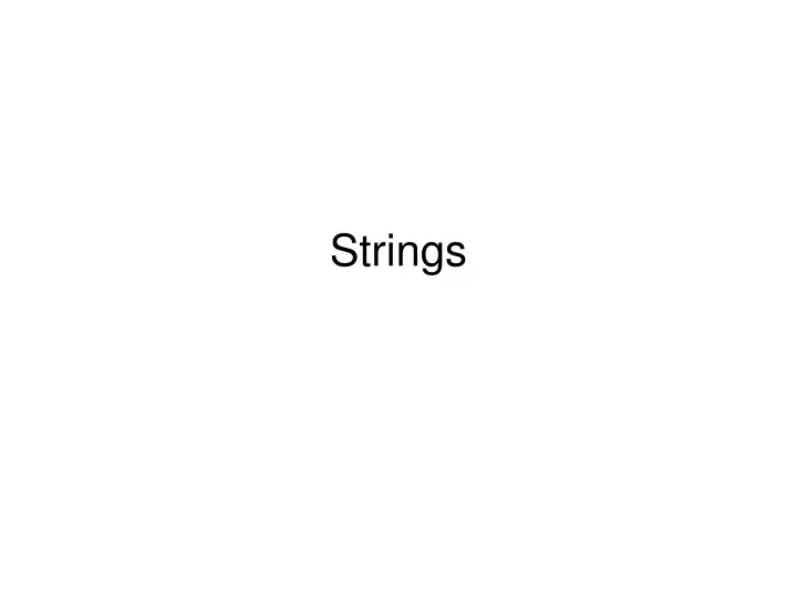 strings