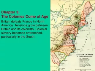 Chapter 3: The Colonies Come of Age