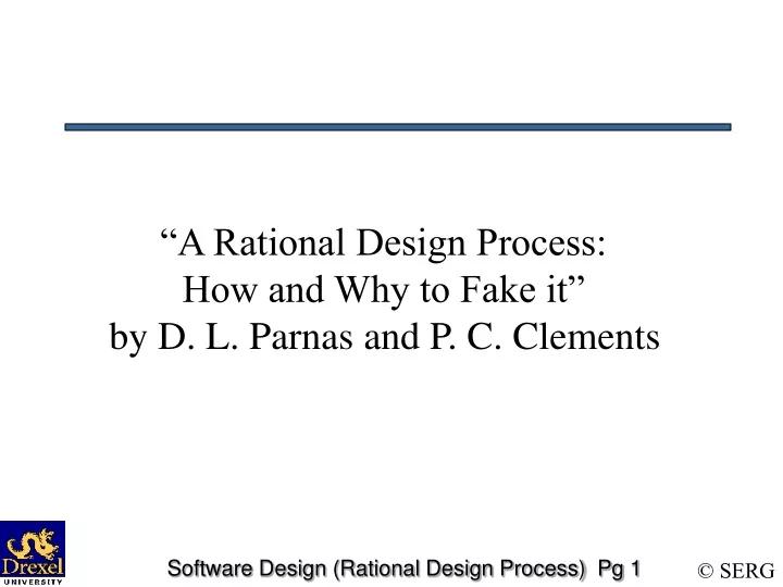 a rational design process how and why to fake