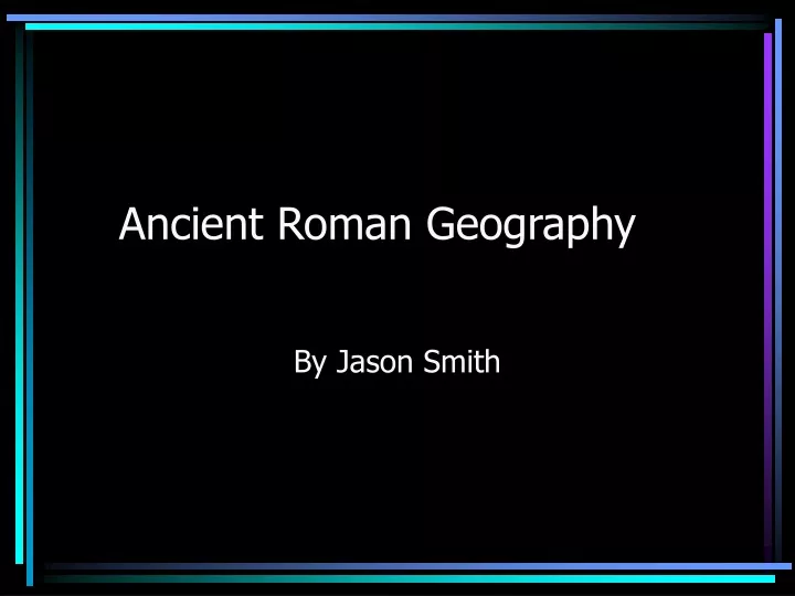 ancient roman geography