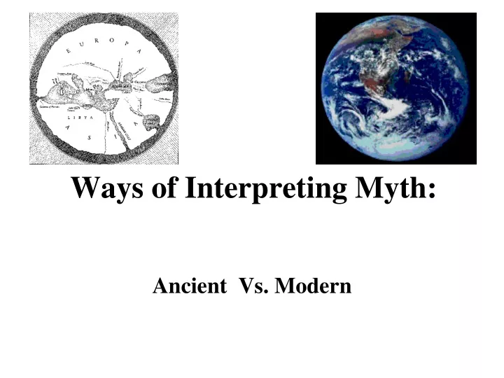 ways of interpreting myth