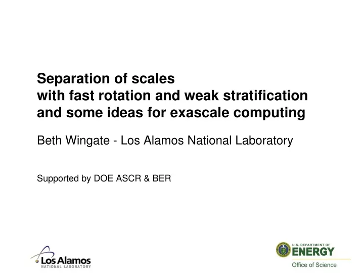 separation of scales with fast rotation and weak