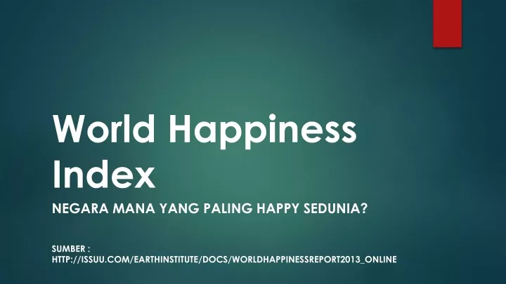 world happiness index