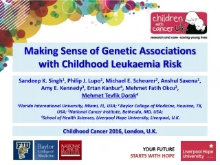Making Sense of Genetic Associations with Childhood Leukaemia Risk