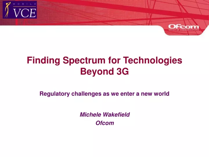 finding spectrum for technologies beyond 3g