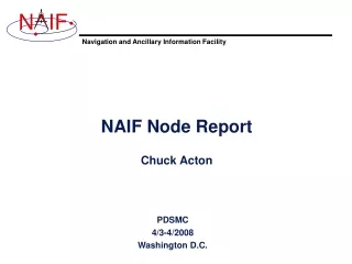 NAIF Node Report Chuck Acton