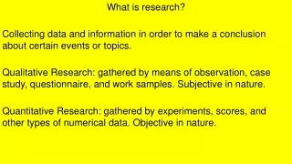 What is research?