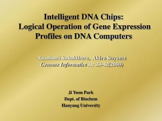 Intelligent DNA Chips:  Logical Operation of Gene Expression Profiles on DNA Computers