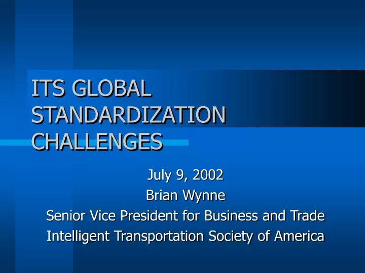its global standardization challenges