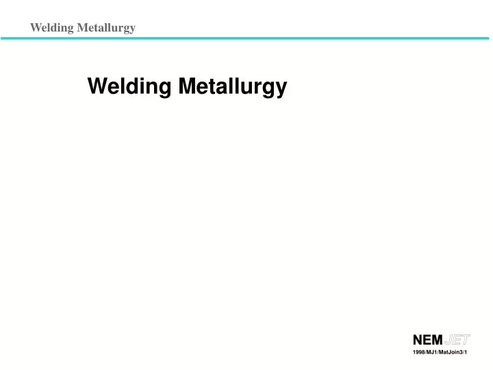 welding metallurgy