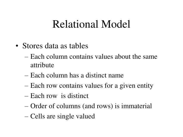 relational model