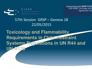 57th Session  GRSP – Geneva 18 22/05/2015