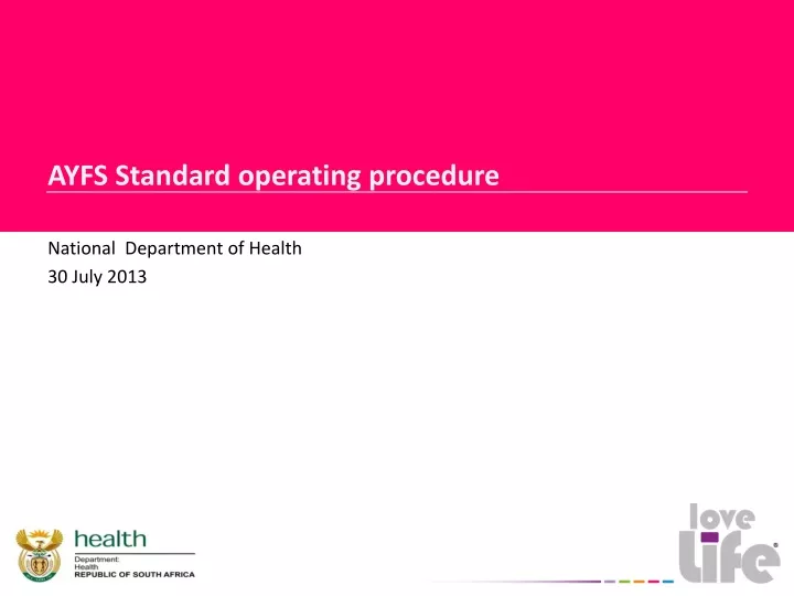 ayfs standard operating procedure