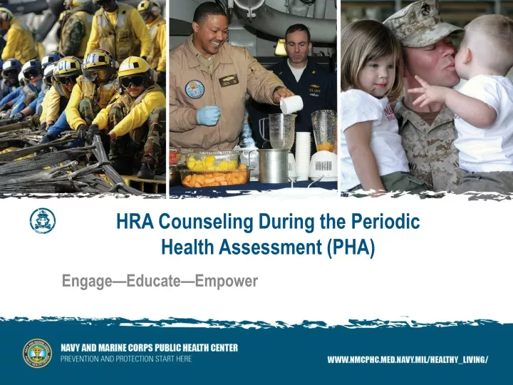 hra counseling during the periodic health assessment pha