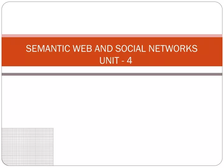 semantic web and social networks unit 4