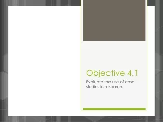 Objective 4.1