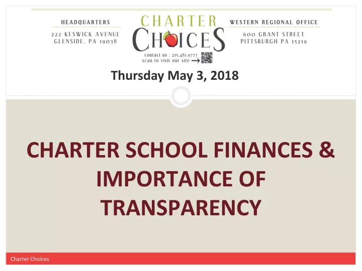 charter school finances importance of transparency